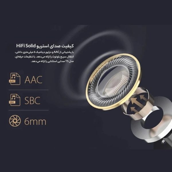 هدفون بلوتوثی کیو سی وای مدل T5 - تصویر 10